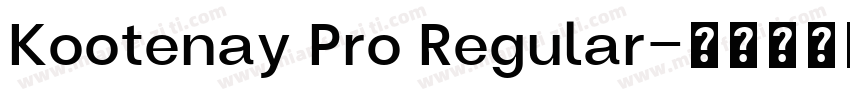 Kootenay Pro Regular字体转换